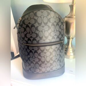 Coach Black Backpack Leather